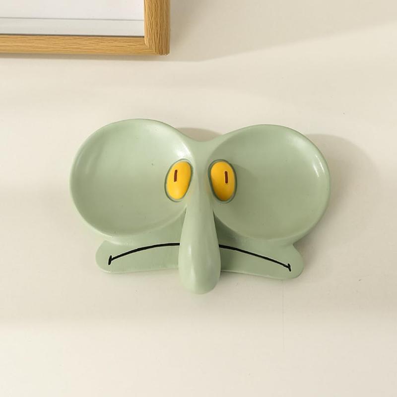 Cute Glasses Holder Stand for Desk Audit Squidward Edition Funny Sunglasses Holder Stand Jewelry Tray Storage Tray Desktop Ornament Glasses Cases