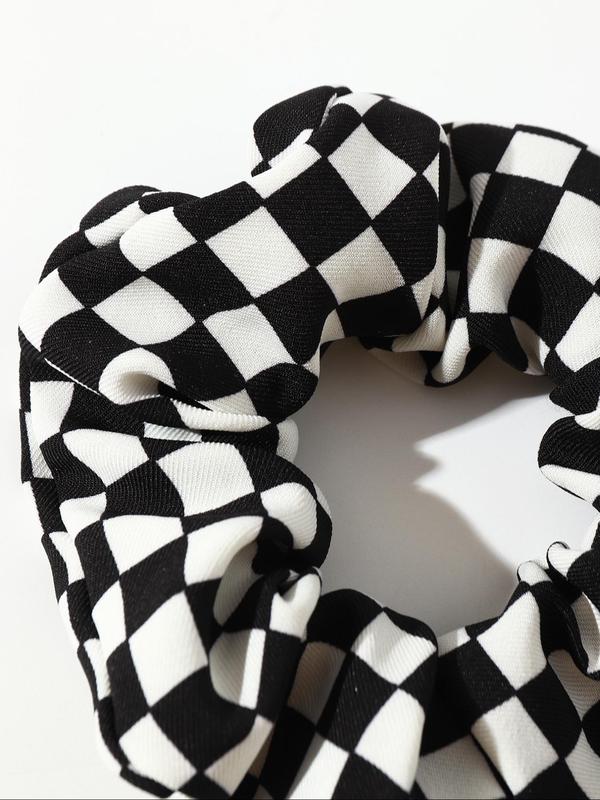 3pcs Plaid Print Scrunchie