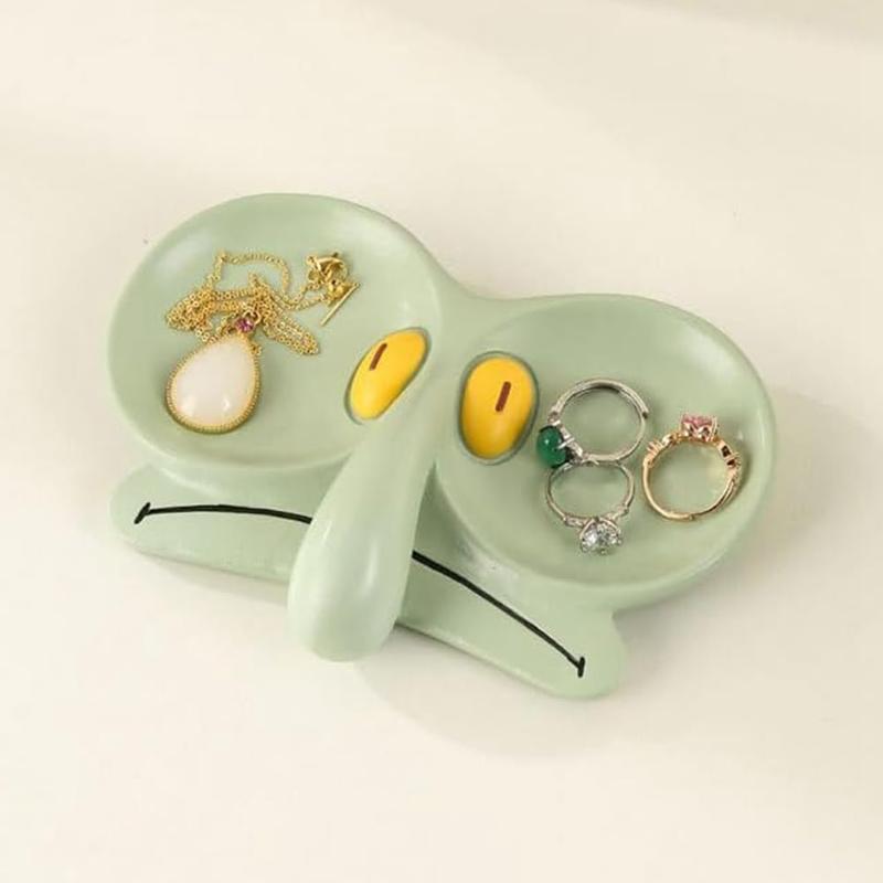 Cute Glasses Holder Stand for Desk Audit Squidward Edition Funny Sunglasses Holder Stand Jewelry Tray Storage Tray Desktop Ornament Glasses Cases