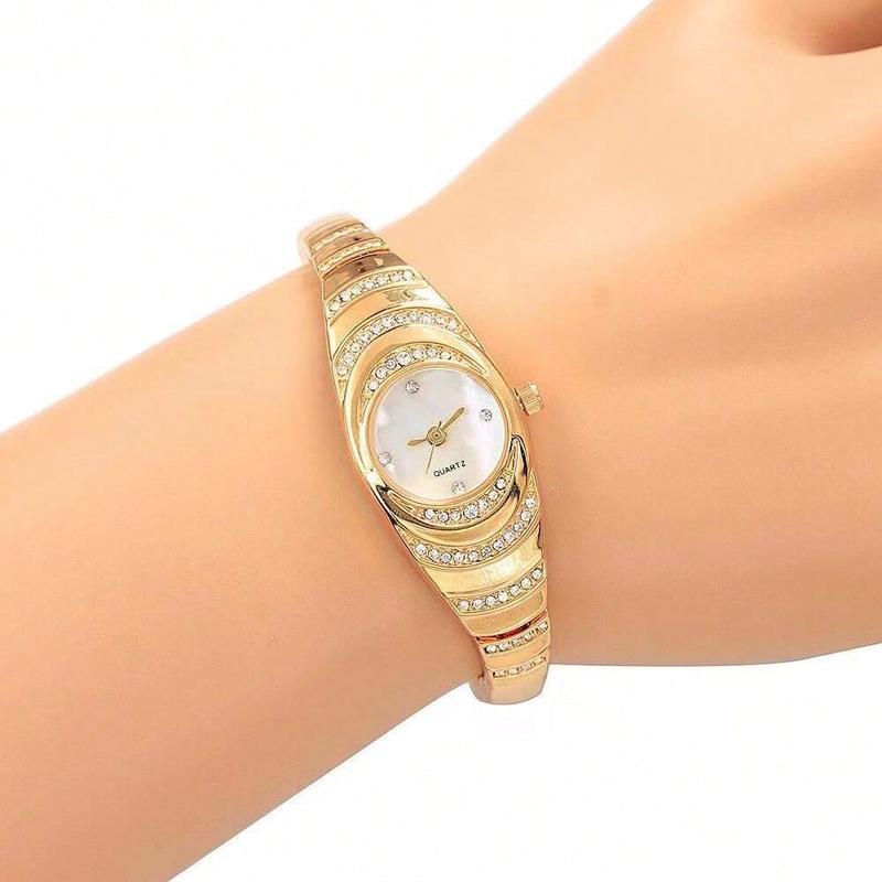 1pc Full Rhinestone Stainless Steel Strap Women’s Casual Watch – Simple & Elegant Bracelet Watch for Daily Wear, High-Quality Women’s Wristwatch