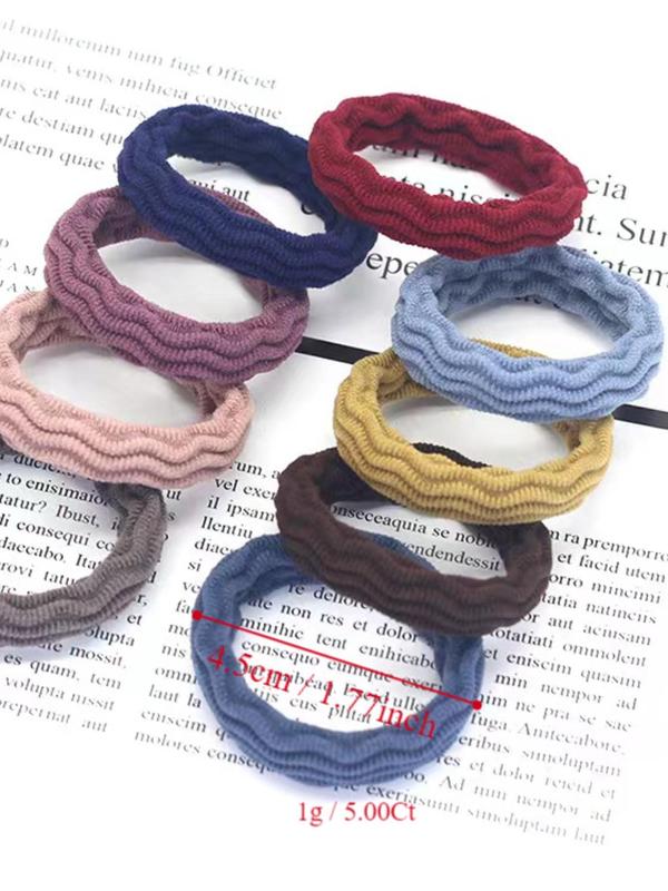 Random Color Simple Plain High Stretch Hair Tie, 60pcs Summer Casual Versatile Elastic Hair Accessories for Women & Girls, Minimalist Headwear Suitable for Thick Hair