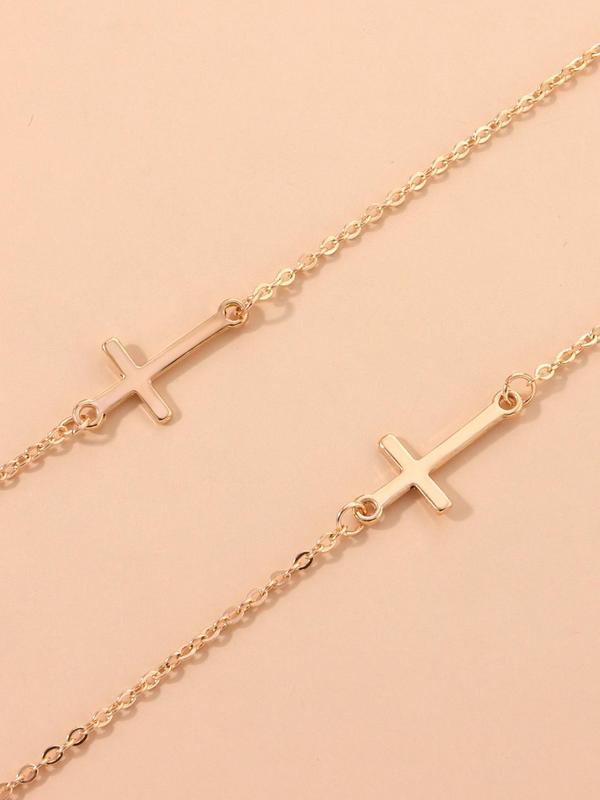 Cross Design Glasses Chain, Fashionable Glasses Chain for Women & Girls, Simple Jewelry for Daily Wear, Trendy All-match & Exquisite Accessories