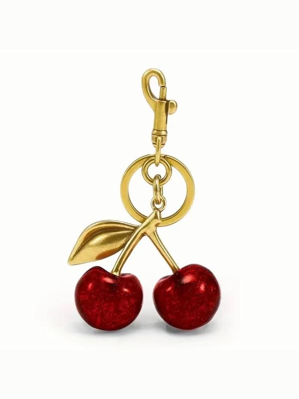 Cute Cherry Design Keychain, Fashionable Novelty Keychain for Women & Men, Trendy All-match Keychain for Birthday Gift