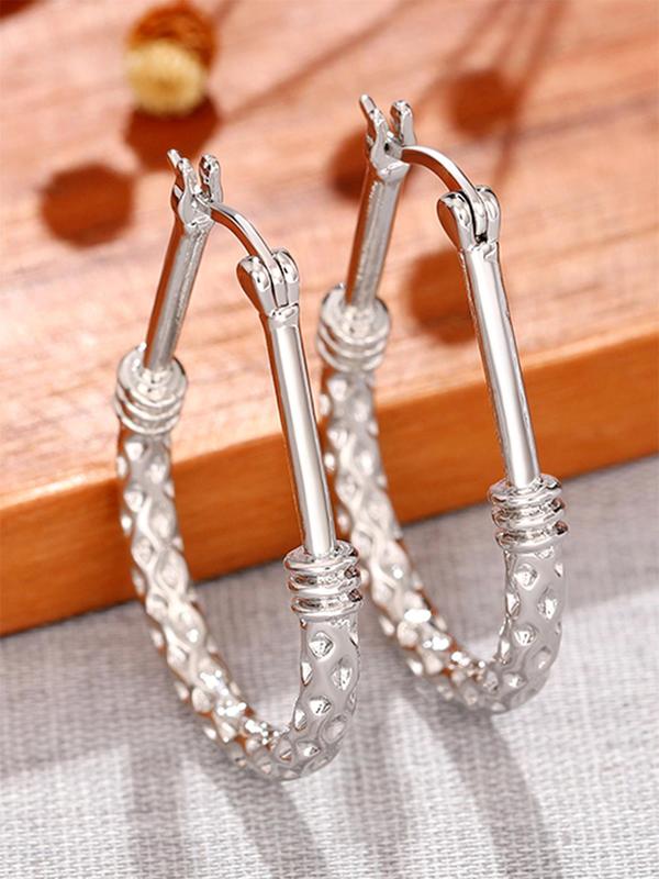 Women's Elegant Water Drop Shape Hoop Earrings, 1 Pair Vintage Trendy Hoop Earrings, Chic Gorgeous Jewelry As Gift for Girlfriend for Party Decor