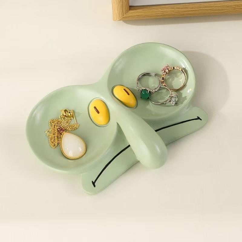 Cute Glasses Holder Stand for Desk Audit Squidward Edition Funny Sunglasses Holder Stand Jewelry Tray Storage Tray Desktop Ornament Glasses Cases