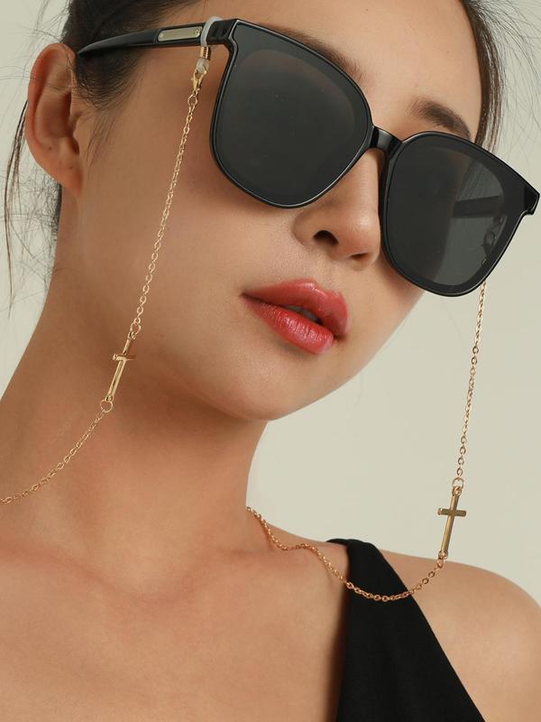 Cross Design Glasses Chain, Fashionable Glasses Chain for Women & Girls, Simple Jewelry for Daily Wear, Trendy All-match & Exquisite Accessories