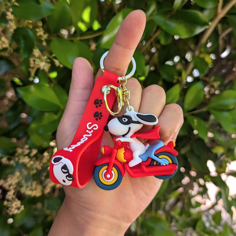 Snoopyy Cartoon Dog Profession Figure Keychain | Cartoon Character Keyring for Keys and Bags | Peanuts Fan Accessory