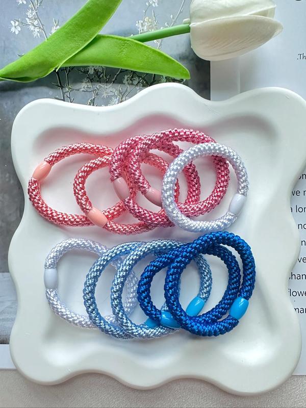 Solid Color Braided Hair Tie, Minimalist Headwear Suitable for Thick Hair, Fashion Hair Accessories for Party, Daily Clothing Decor