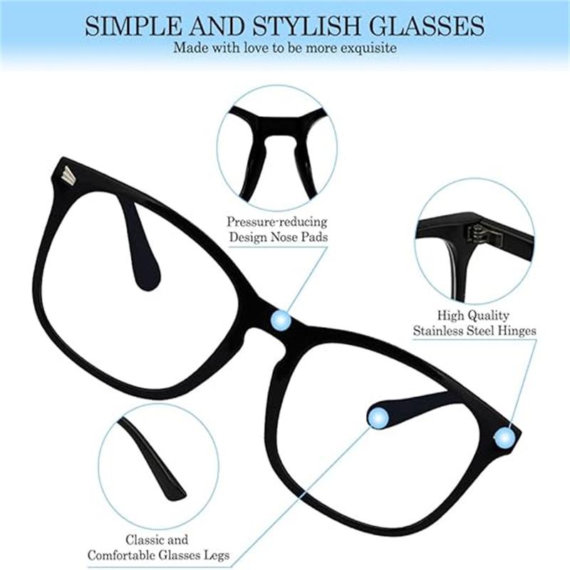 TV Phone Game Glasses for Men,Simplecasual Glasses,Student Back-to-school Glasses Accessories,Fashionable Work Glasses,Blu-ray