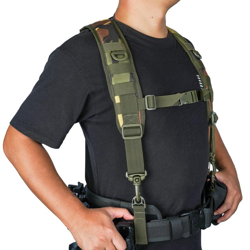 MELOTOUGH Tactical Outdoor H-Harness Duty Belt Suspenders (Battle Belt not Included) Military Adjustable Suspender For Men