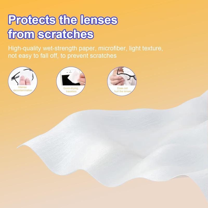 Lens Wipes for Eyeglasses,Eyeglass erasers are Packed Separately,Glasses Cleaner for Cleaning Glasses, Camera Lenses, Sunglasses, Mobile Phone Screens, Goggles, etc. (200 Pieces)