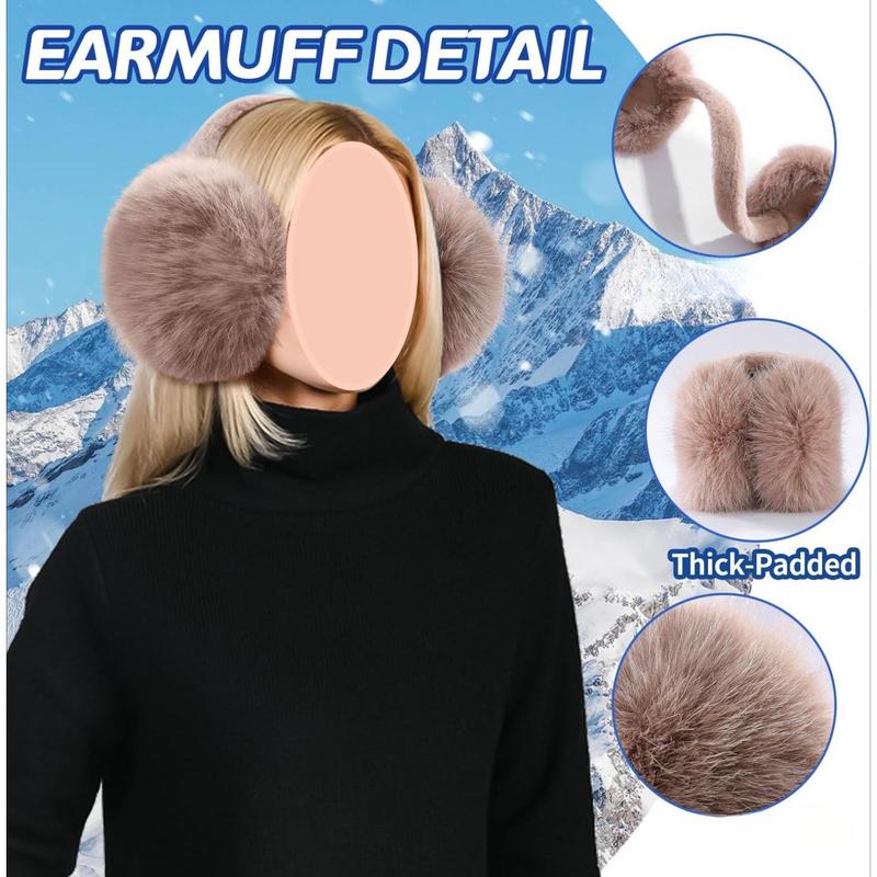 Ear Muffs for Winter Women & Men, Faux Women's Earmuffs Winter, Earmuffs for Women Winter Sports