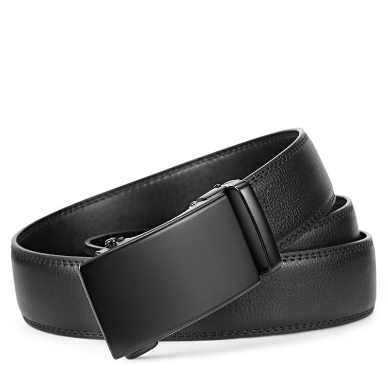 BOSTANTEN Mens Belt Leather Ratchet Belt For Men Designer Belt Dress and Casual with Adjustable Buckle for Men's Wear Black Friday