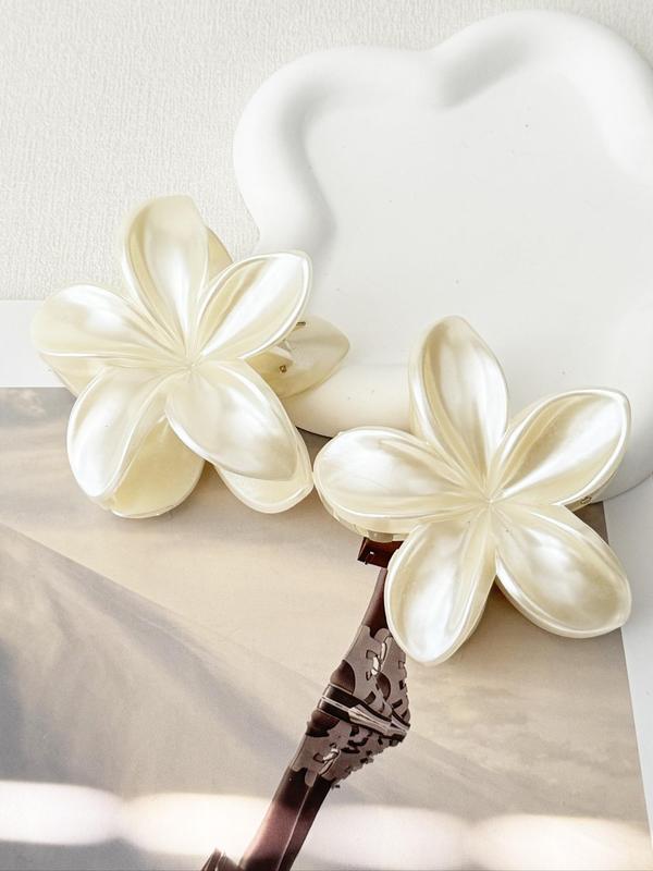 Cute Flower Design Hair Claws, Matte High Ponytail Anti-slip Hair Claws, Fashionable and Versatile Hair Accessories for Women, Fall Outfits, Fall Freshness