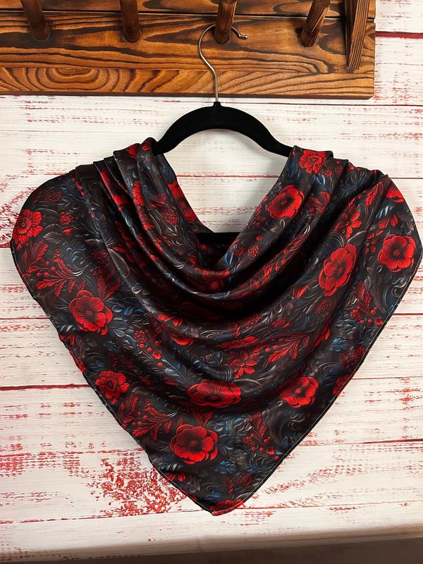 Wild rag   square scarf   bandana   satin scarf   neckerchief