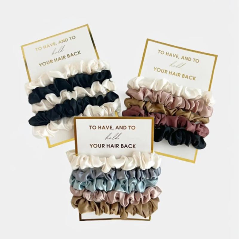 5-Piece Thin Scrunchies Trendy Chic Lovely - (GIA)