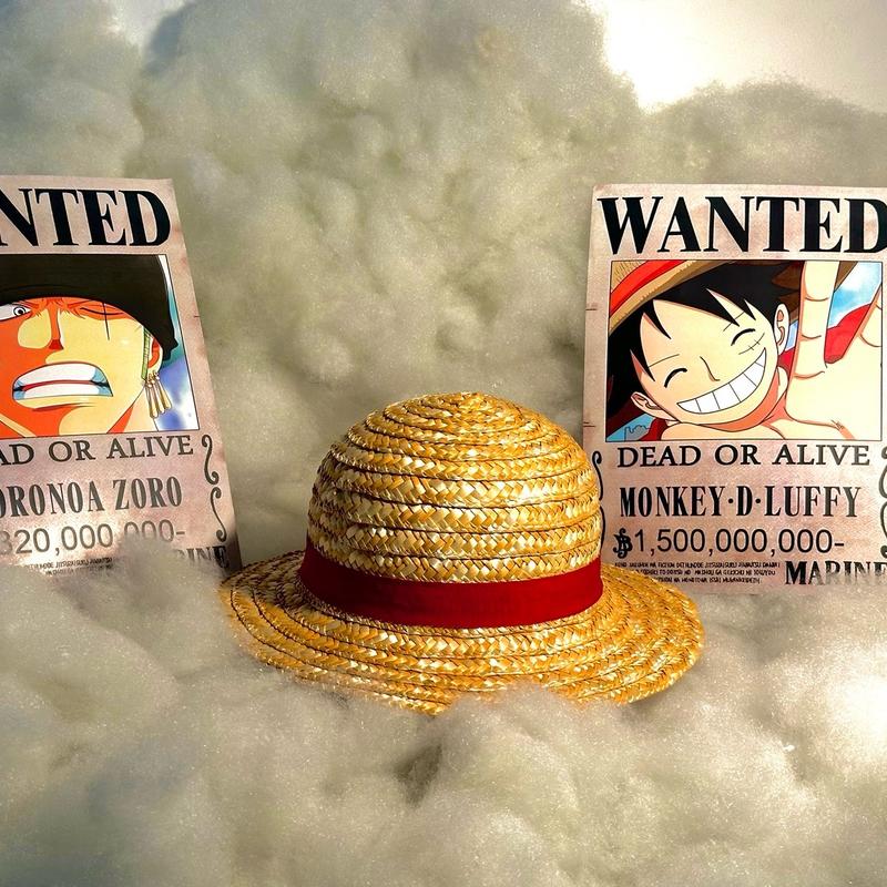 Luffy Straw Hat for Men and Women, One Piece Inspired, Bamboo Material, Anime-Inspired Adventure Accessory, beach hats, vacation hat