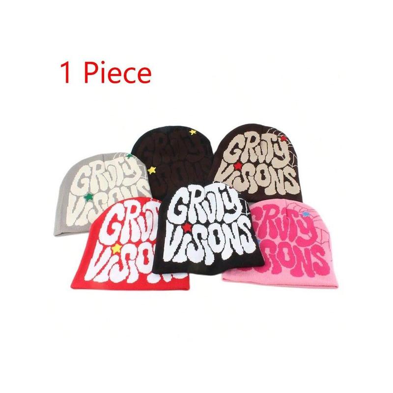 Unisex Harajuku Punk Style Knitted Beanie Cap, Warm And Fashionable