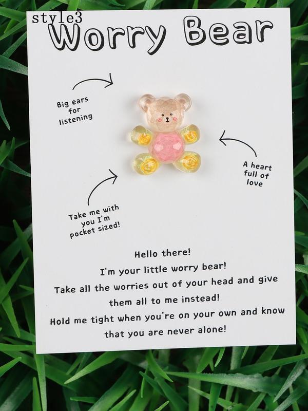 Cute Bear Design Resin Charm, Fashionable Jewelry Accessories for Women & Girls, Trendy All-match & Exquisite Jewelry for Birthday Gift