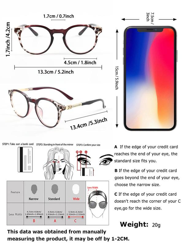 Unisex Minimalist Oval Frame Eyeglasses, Trendy Casual Full Rim Eyeglasses for Everyday Use, Fashion All-match Accessories for Outdoor Activities