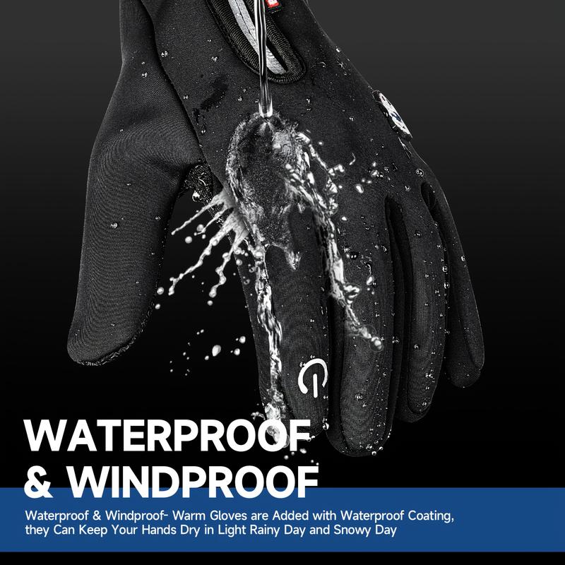 Outdoor cold and windproof sports gloves, cold-proof touch screen non-slip waterproof windproof winter warm gloves (unisex)