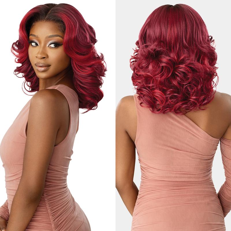 Outre Human Hair Blend Glueless HD 5X5 Lace Closure Wig HHB-Body Wave 16