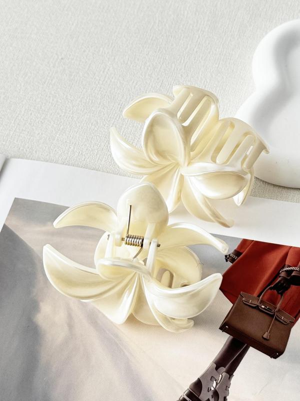 Cute Flower Design Hair Claws, Matte High Ponytail Anti-slip Hair Claws, Fashionable and Versatile Hair Accessories for Women, Fall Outfits, Fall Freshness