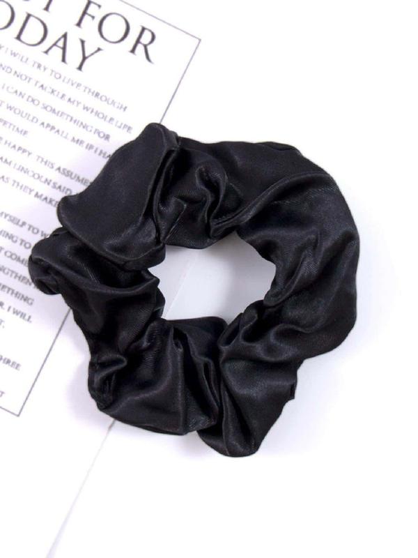 Women's Elastic Satin Hair Ties, 4 Counts Casual Versatile Hair Accessories, Elegant Ponytail Holder, Comfort High Stretch Hair Ties for Holiday Decoration