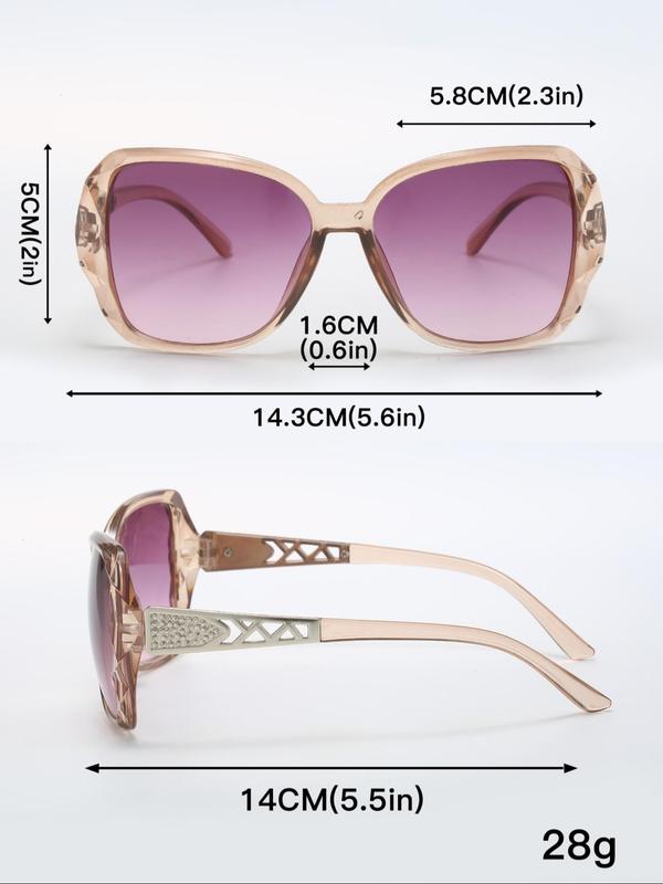 Summer Square Frame Sunglasses for Women, New Fashion Travel Accessories for Men, Lightweight and Durable for Outdoor Sun Protection Glasses for Daily & Back To School