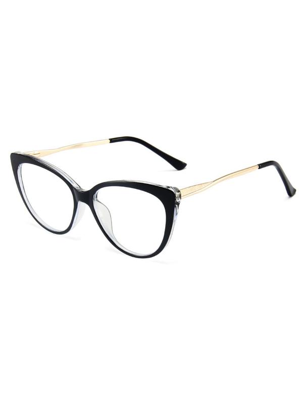 1 Pair Simple Eyeglasses for Everyday Use, Casual Cat Eye Frame with Anti-blue Light Lens Fashion Eyewear, Fashion Accessories