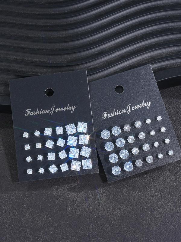 Fashion Simple Rhinestone Decorated Stud Earrings, Casual Jewelry for Party, Daily Clothing Decor, Trendy All-match & Exquisite Jewelry for Birthday Gift