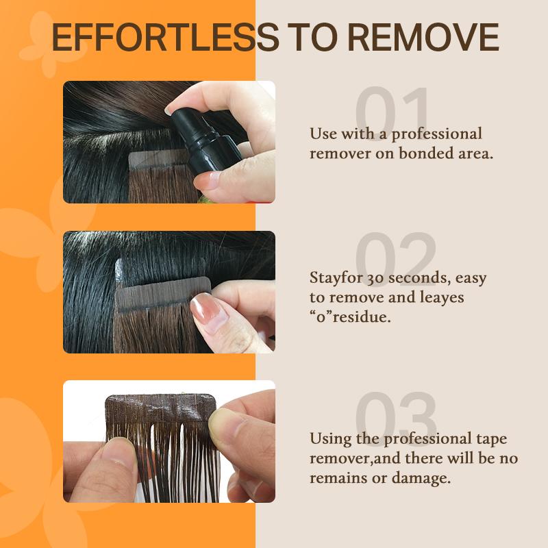 Doores 20Pcs Tape-in Natural human hair extensions 50g Natural Straight DIY Hair extensions with strong air permeability suitable for summer