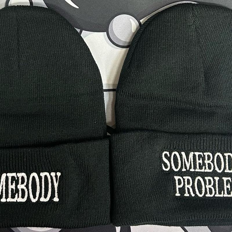 Somebody's Problem Couples Beanies Valentines casual warm