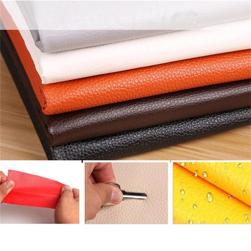 Faux Leather Sticker, 1 Count Self-adhesive Stretchable Faux Leather Repair Patch, Waterproof Sticker For Sofa & Car Seat & Bag, Dorm Essentials, Room Decor