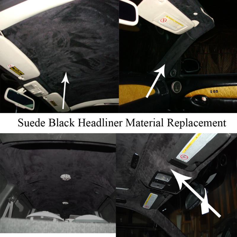 Suede Headliner Fabric Foam Back Roof Liner Upholstery Repair Replace Renovate