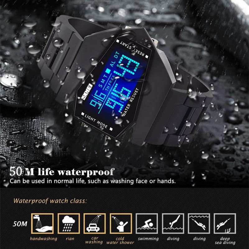 SMelody Airplane Watch LED Light Waterproof Alarm Calendar