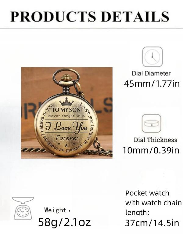 Cute Retro Pocket Watch As Gift, Trendy Vintage Pocket Watch, Chic All-match Accessories for Daily Use for the Beloved with Box