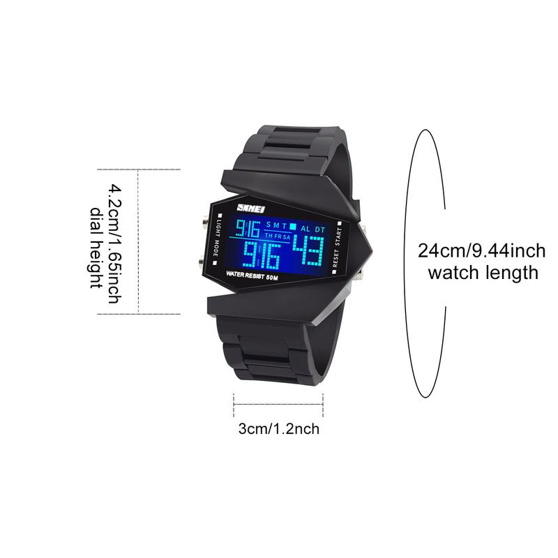 SMelody Airplane Watch LED Light Waterproof Alarm Calendar