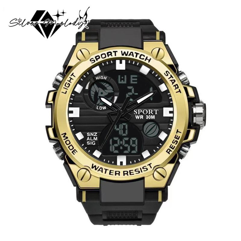 SMelody Trendy Design 2024 New Arrival Alarm Mode Sports Hand Clock For Men Analog Digital Display Fashion Watch