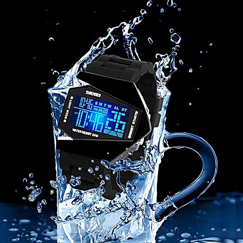 SMelody Airplane Watch 7Colors LED Light Waterproof Alarm Calendar