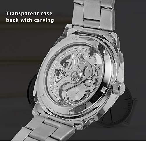 Mechanical Men's Watch Stainless Steel Automatic Skeleton Watch Waterproof Watches for Men Father’s Day Gift