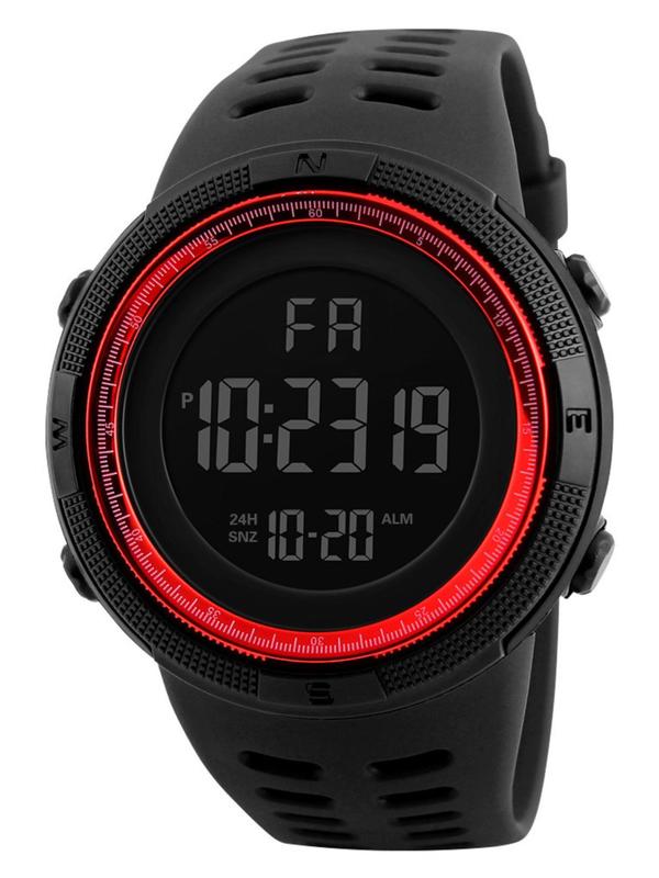 Unisex Sporty Minimalist Round Dial Digital Watch, Fashionable Digital Watch Alarm Function, Versatile Accessories for Daily Life As Gift with Box