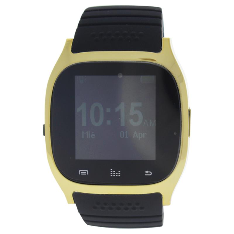 EK-B5 Montre Connectee Gold Black Silicone Strap Smart Watch by Eclock for Unisex - 1 Pc Watch