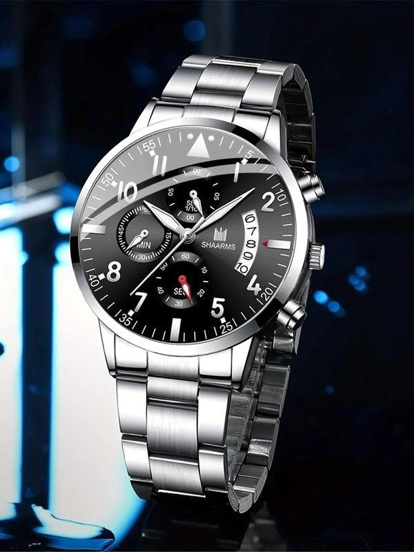 Men's Business Quartz Watch Without Box, Casual Round Dial Analog Watch with Buckle for Men, Men's Watch for Daily Wear