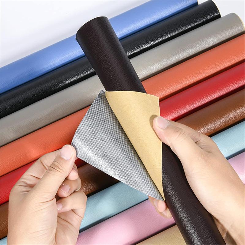 Self-Adhesive Leather Refinisher Cuttable Sofa Repair,PVC Leatherette Waterproof Upholstery Fabric,Leather Stickers Self Adhesiveleather Repair Patch,