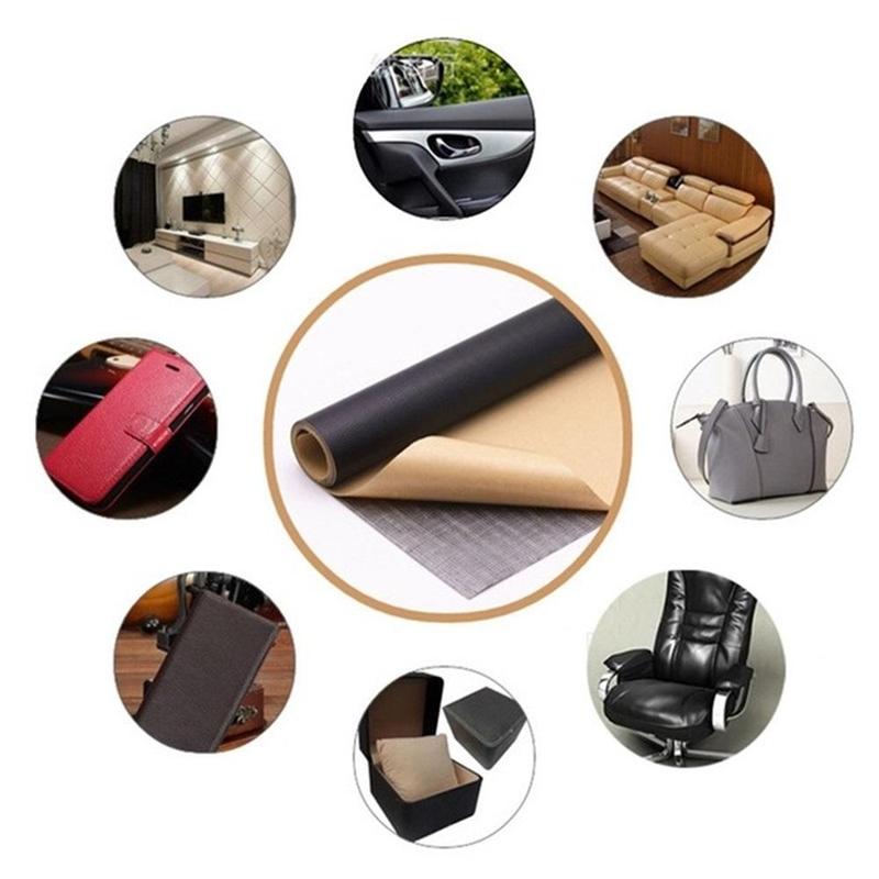 Faux Leather Sticker, 1 Count Self-adhesive Stretchable Faux Leather Repair Patch, Waterproof Sticker For Sofa & Car Seat & Bag, Dorm Essentials, Room Decor