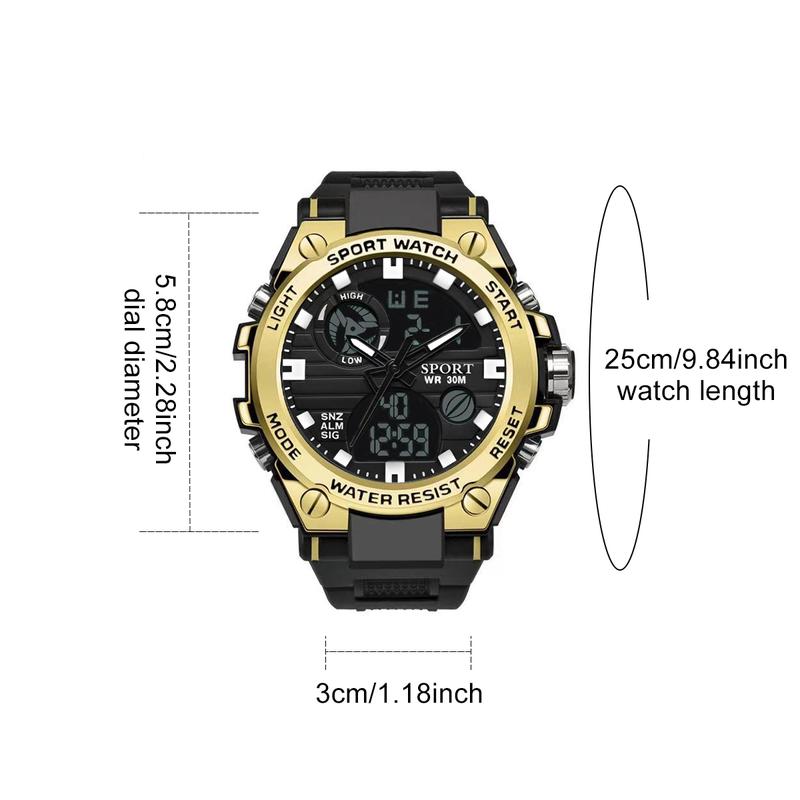 SMelody Trendy Design 2024 New Arrival Alarm Mode Sports Hand Clock For Men Analog Digital Display Fashion Watch