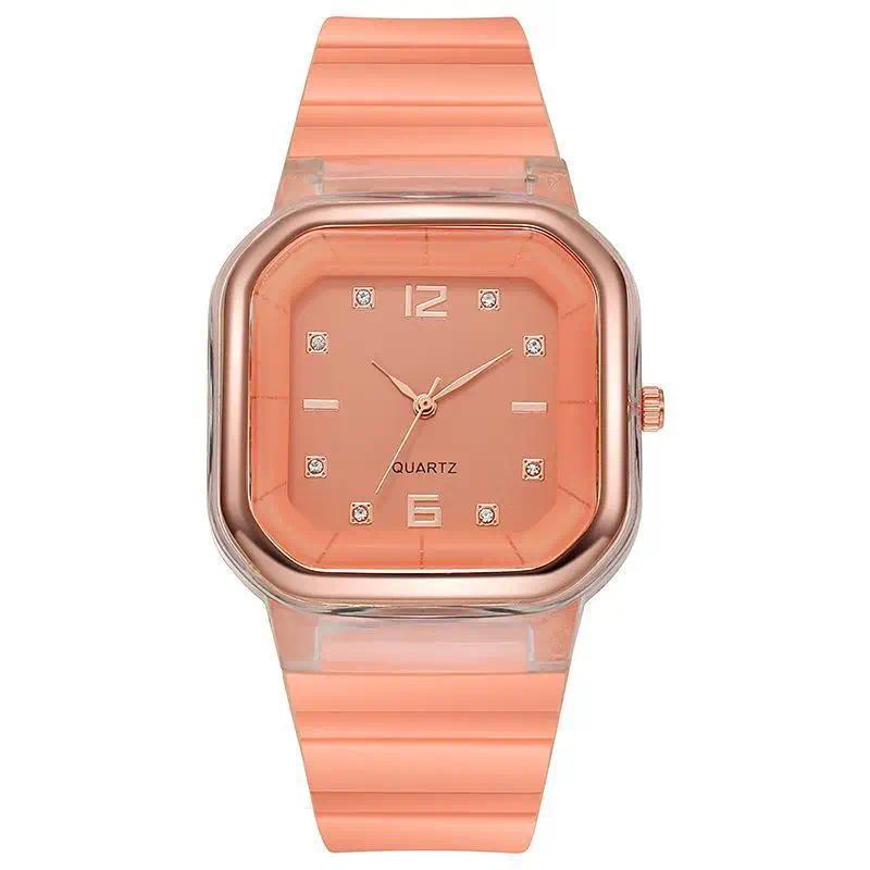 Candy Colors Silicone Square Quartz Women Watch Simple Sports Multifunctional Digital Watch Female Men's Fashion Watch