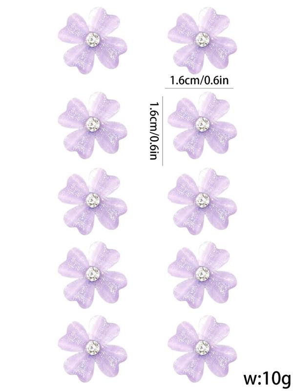 10pcs Women's Cute Mini Flower Shaped Hair Clips for Gift, 2024 New Trendy Elegant Hair Clips for Hair Braids, Fashionable Hair Accessories for Daily Decoration