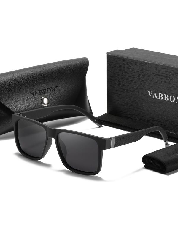 VABBON Unisex Simple Style Square Frame Sunglasses, Trendy Casual Sunglasses for Gifts with Box, Fashion Accessories for Outdoor Activities